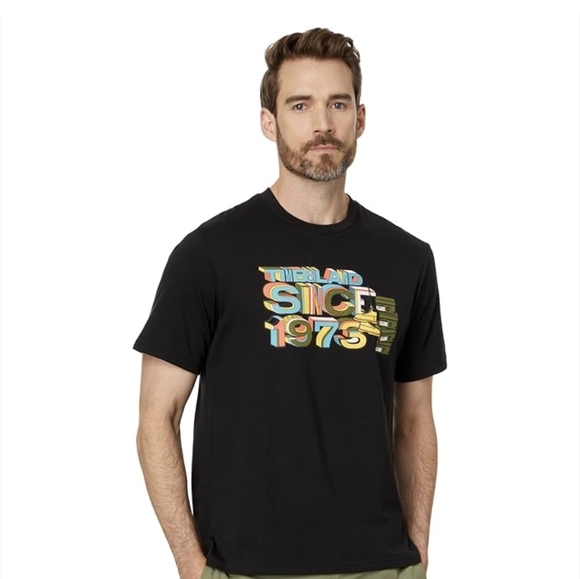 Timberland Since '73 Short Sleeve Black T-Shirt - Unisex NWT Mens M Women's L/XL - Picture 2 of 16